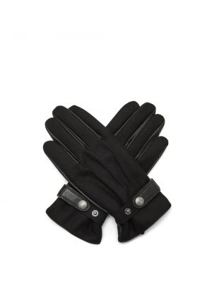 Фланелевые кожаные перчатки Dents черные