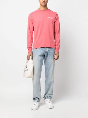 Kokvilnas džemperis ar apdruku Sporty & Rich rozā