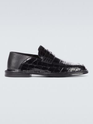 Pantofi loafer din piele Loewe negru