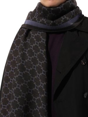 Шерстяной шарф Corneliani серый