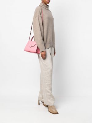 Leder shopper handtasche Valextra pink