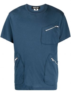T-shirt mit reißverschluss aus baumwoll Comme Des Garcons Homme Deux blau