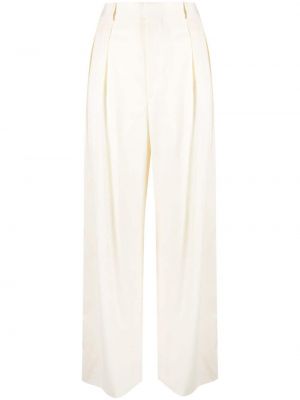 Плисирани relaxed панталон Wardrobe.nyc бяло