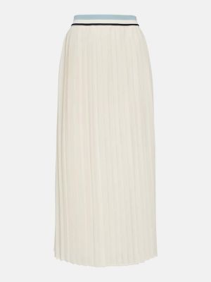 Plisirana midi suknja Moncler bijela