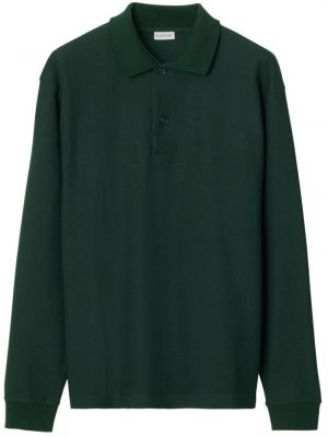 Kokvilnas polo krekls Burberry zaļš