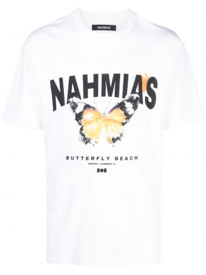 Bombažna majica s potiskom Nahmias