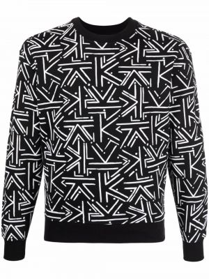 Trykt sweatshirt Karl Lagerfeld svart