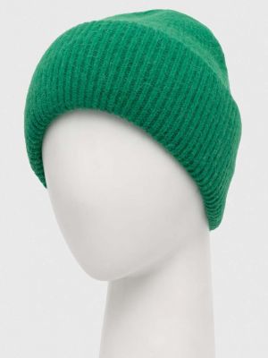 Dzianinowa czapka wełniana Answear Lab zielona