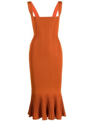 Oranžové midi šaty Galvan