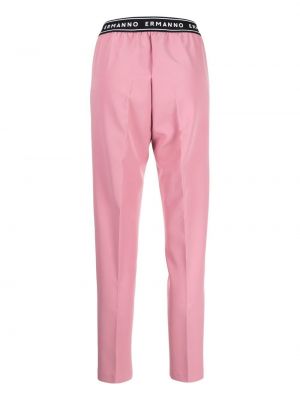 Slim fit kalhoty Ermanno Firenze růžové