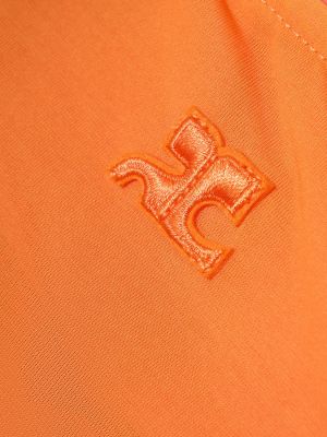 Midi šaty jersey s přechodem barev Courrèges oranžové