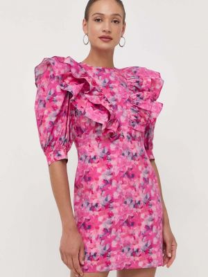 Pamučna mini haljina Custommade ružičasta