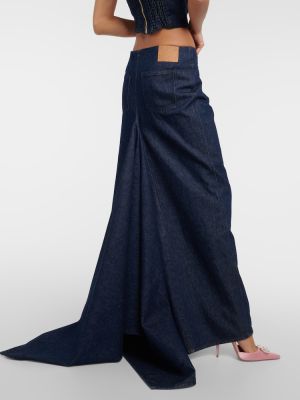 Džínová sukně s nízkým pasem Magda Butrym modré
