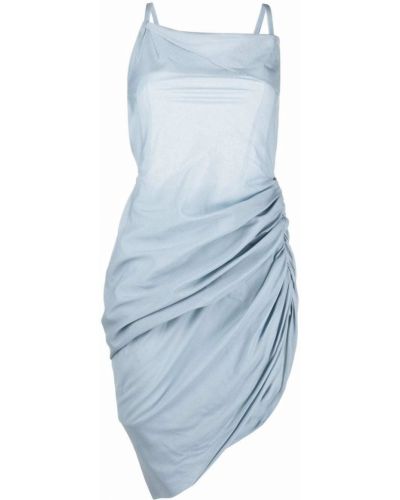 Vestido de cóctel asimétrico Jacquemus azul