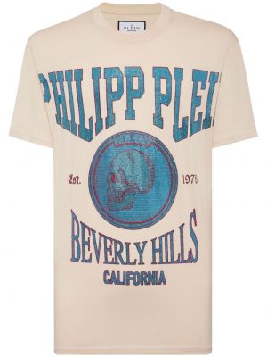 Křišťálové bavlněné tričko Philipp Plein