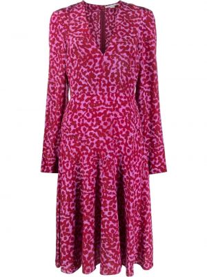 Abstrakt trykk trykt silke dress Stella Mccartney rosa