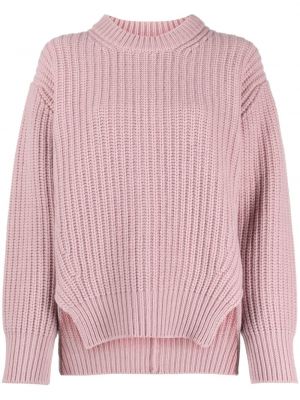 Sweter wełniany Moncler różowy