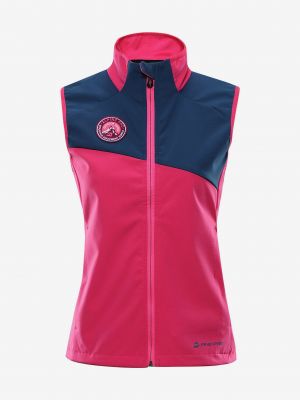 Růžová softshellová vesta Alpine Pro