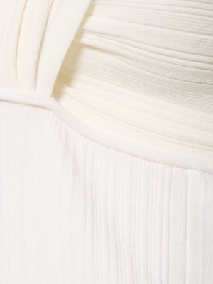 Sukienka mini z dżerseju Hervé Léger biała