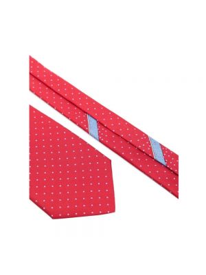 Jedwabny krawat w grochy z nadrukiem Salvatore Ferragamo