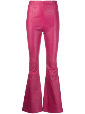 Pantaloni din piele Amiri roz