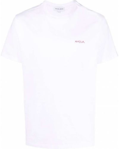 Broderet t-shirt Maison Labiche hvid