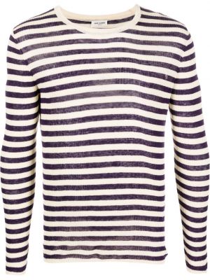 Pull à rayures Saint Laurent violet