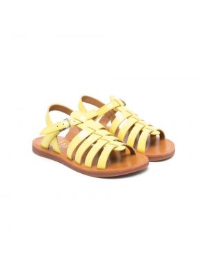 Sandali con punta aperta Pom D'api giallo