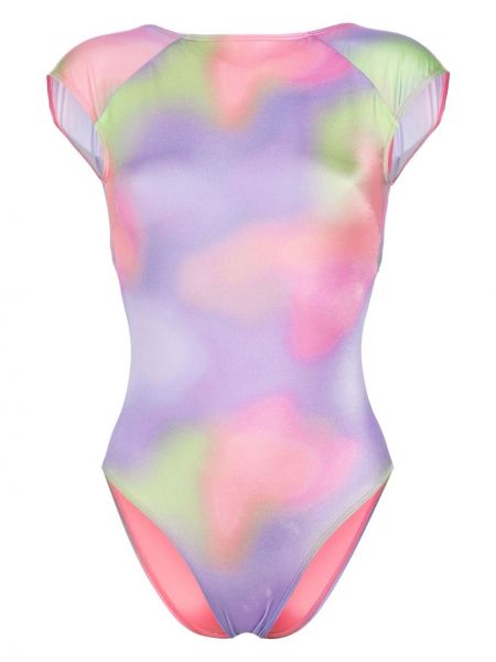 Abstrakter badeanzug mit print Emporio Armani Pink