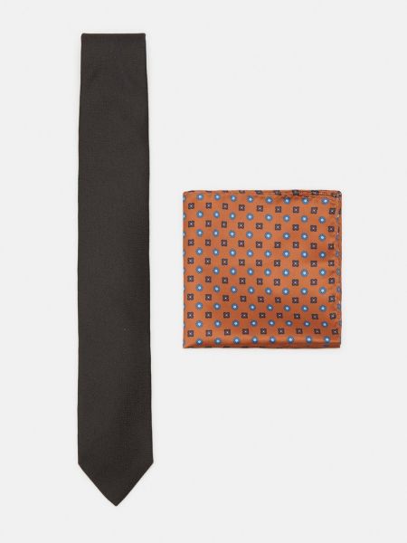 Krawat Jack & Jones brązowy