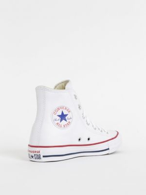 Csillag mintás bőr sneakers Converse Chuck Taylor All Star fehér