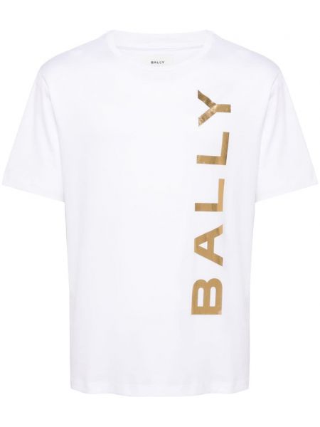 Pamučna majica s printom Bally bijela