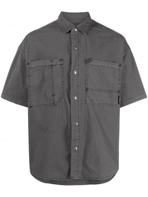 Chemise en coton avec manches courtes Izzue gris