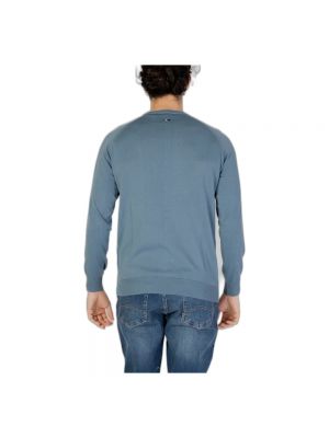 Sweter z długim rękawem z okrągłym dekoltem U.s Polo Assn. niebieski