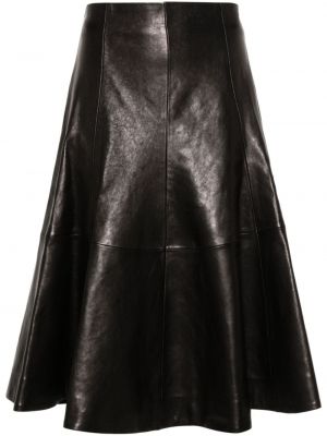 Kožená sukně Khaite černé
