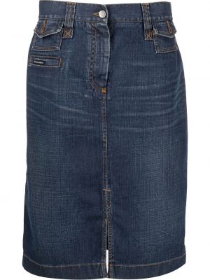 Džínsová sukňa Dolce & Gabbana Pre-owned modrá