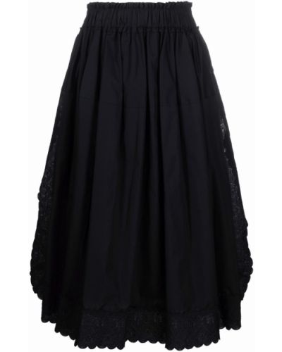 Falda midi con bordado Simone Rocha negro