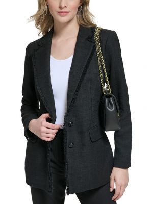 Пиджак с бахромой Karl Lagerfeld Paris черный