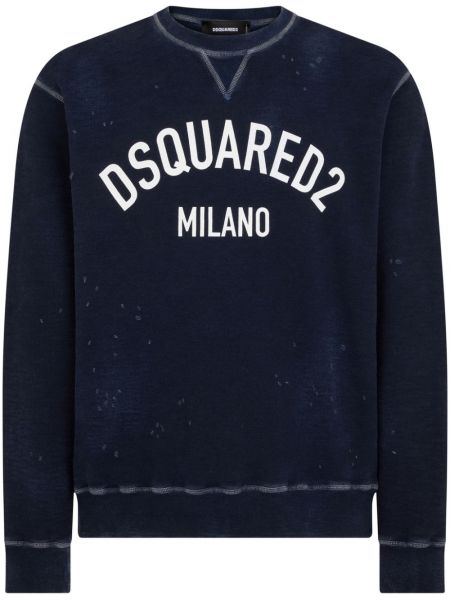 Distressed sweatshirt mit print Dsquared2