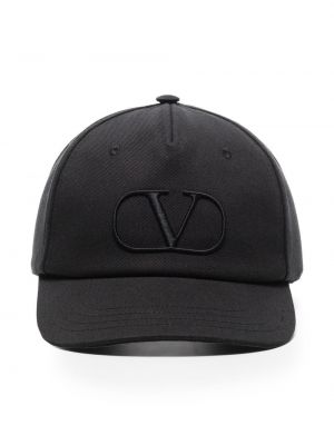 Kepurė su snapeliu Valentino Garavani juoda