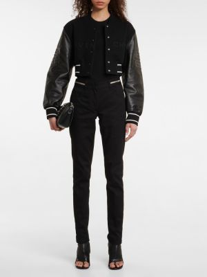 Jeansy skinny z niską talią slim fit Givenchy czarne