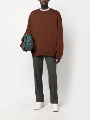 Sweatshirt aus baumwoll mit rundem ausschnitt Dries Van Noten braun