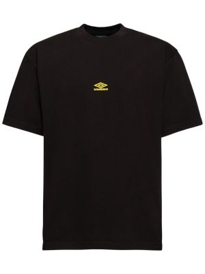 Βαμβακερή μπλούζα Umbro μαύρο