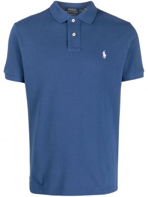T-shirt mit stickerei mit stickerei mit reißverschluss Polo Ralph Lauren blau