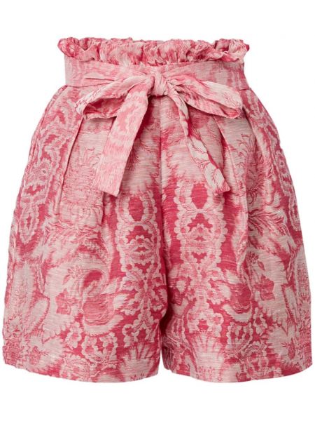 Jacquard kratke hlače s cvjetnim printom Erdem ružičasta