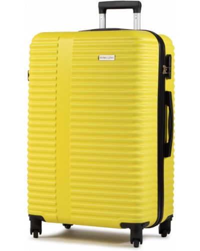 Nagy kemény bőrönd SEMI LINE - T5499-5 Sárga