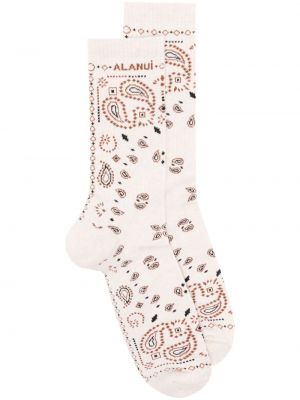 Ponožky s výšivkou Alanui béžové