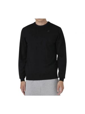 Merinowolle sweatshirt K-way schwarz