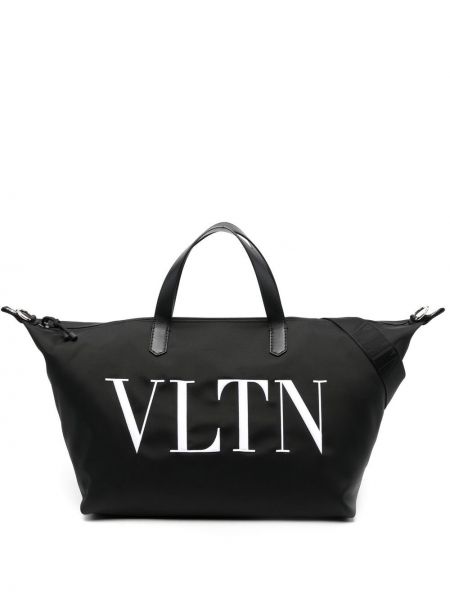 Τσάντα shopper με σχέδιο Valentino Garavani μαύρο