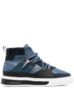 Tigerstripete sneakers Roberto Cavalli blå